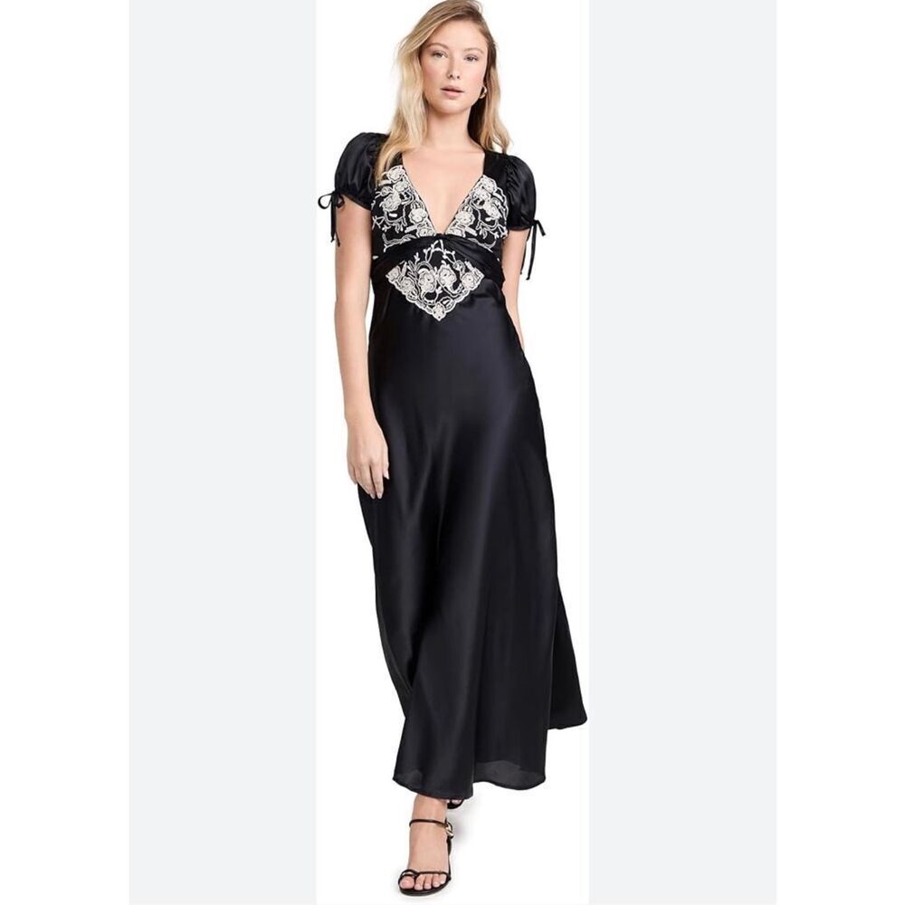 FREE PEOPLE | cooper black maxi dress size 10 NWT $198
